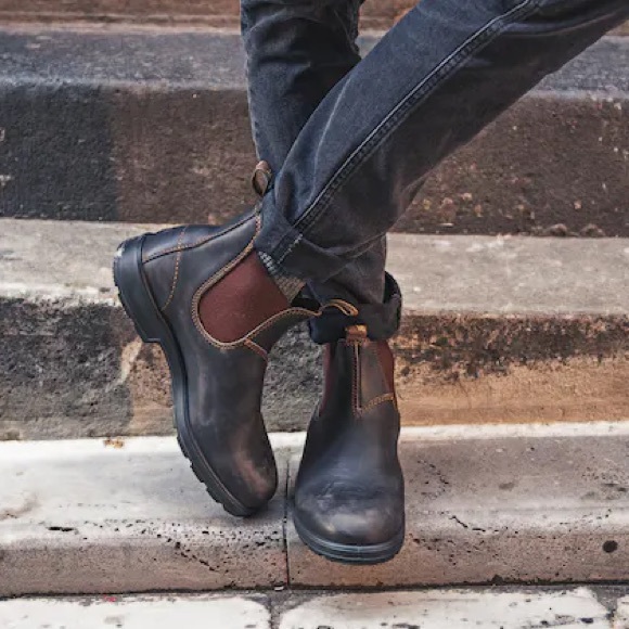 Blundstone Shoes - Blundstone 500 Original Chelsea Leather Boots Stout Brown US 8.5 / AU 5.5